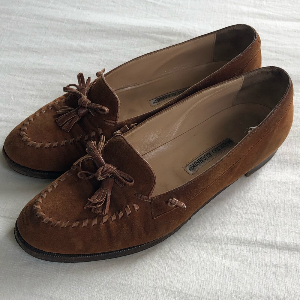 Amazing Vintage Manolo Suede Loafers